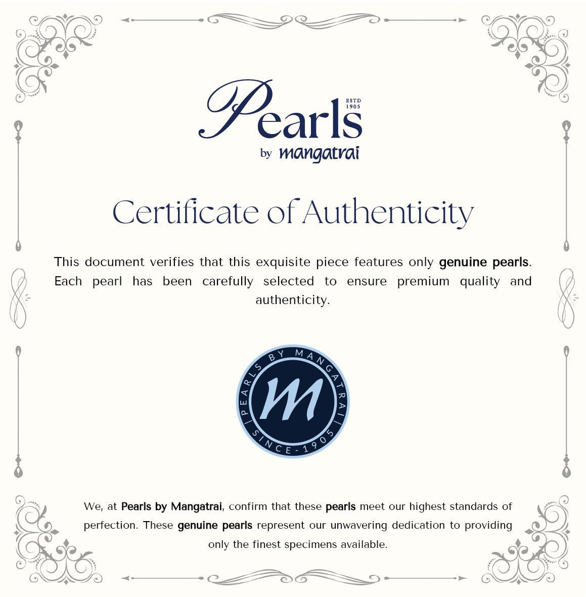 Lustrous Leaf Drops Freshwater White Pearls