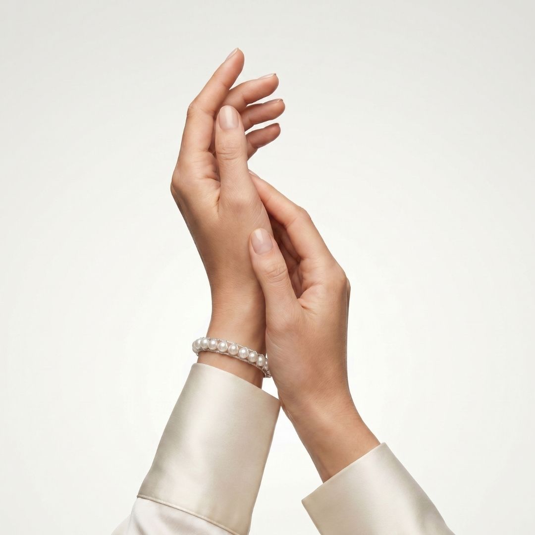 Freshwater Pearl White Weave Bracelet