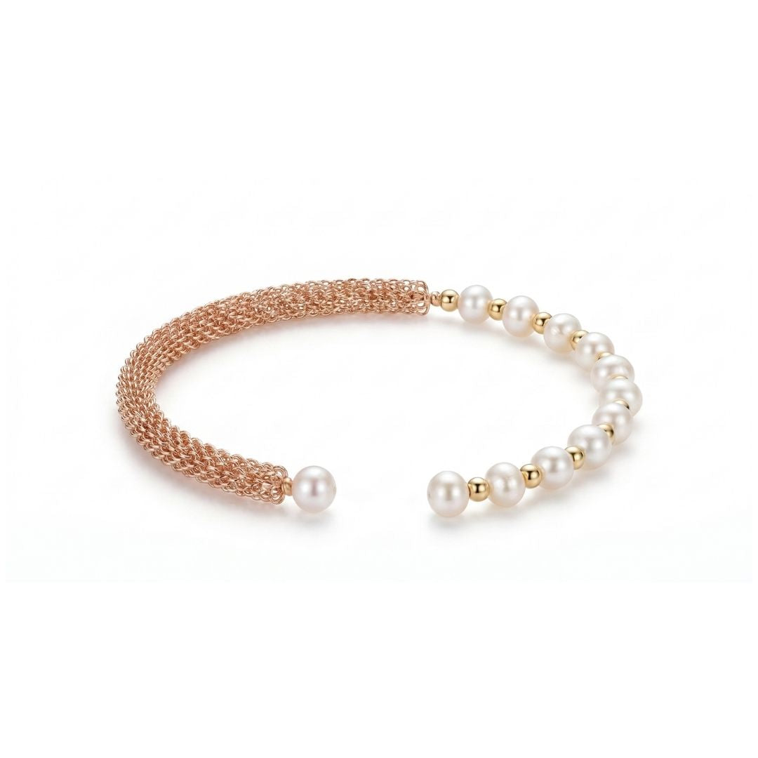 10 Freshwater Pearl Bracelet Gold-Finish