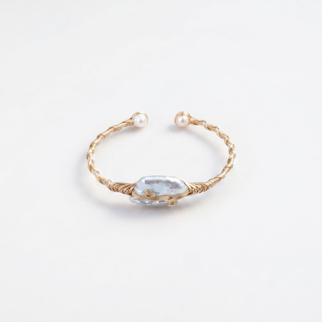 Baroque Freshwater Pearl Gold-Finish Bracelet