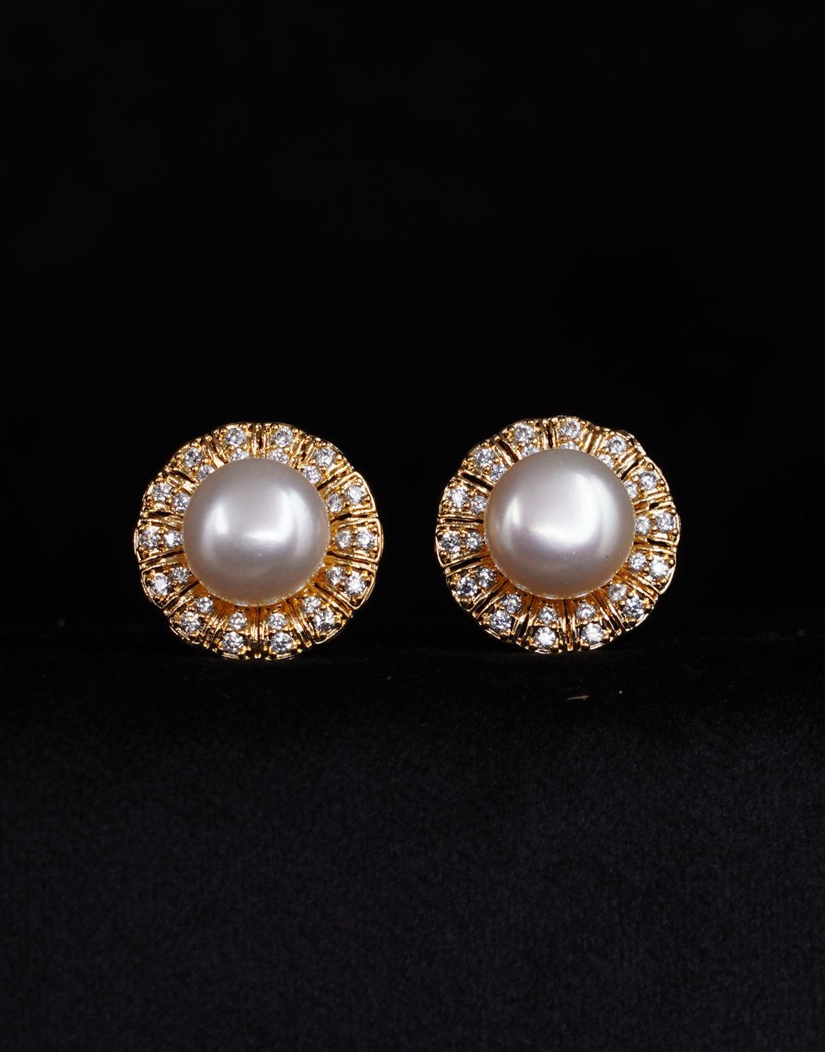 Freshwater Pearl White Stone Cufflinks