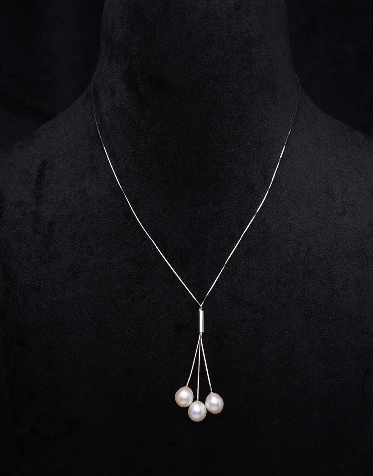 92.5 Silver White Freshwater Pearl Chain