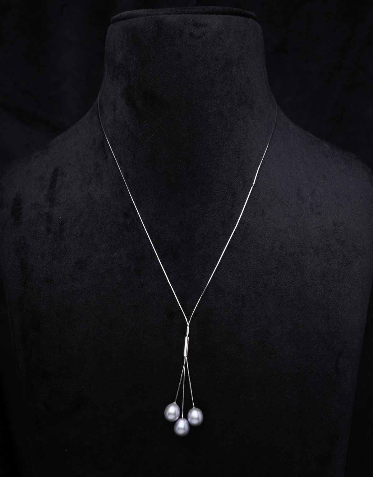 92.5 Silver White Freshwater Pearl Chain