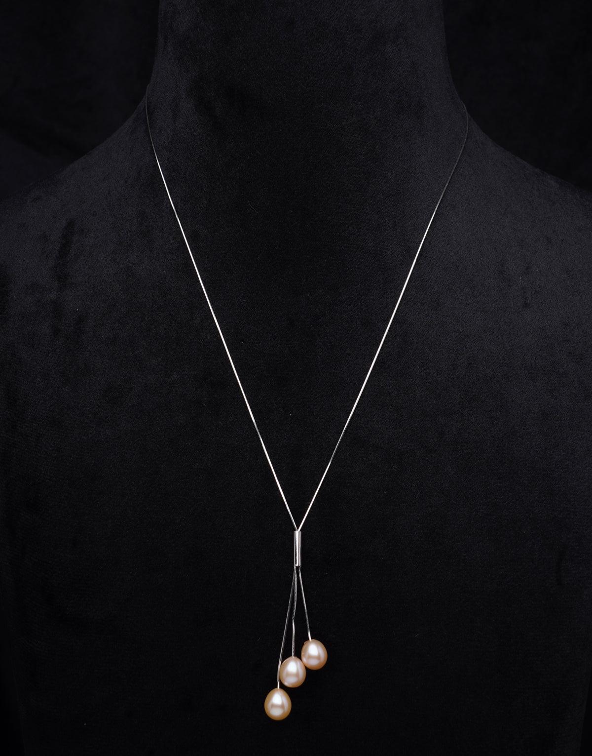 92.5 Silver White Freshwater Pearl Chain