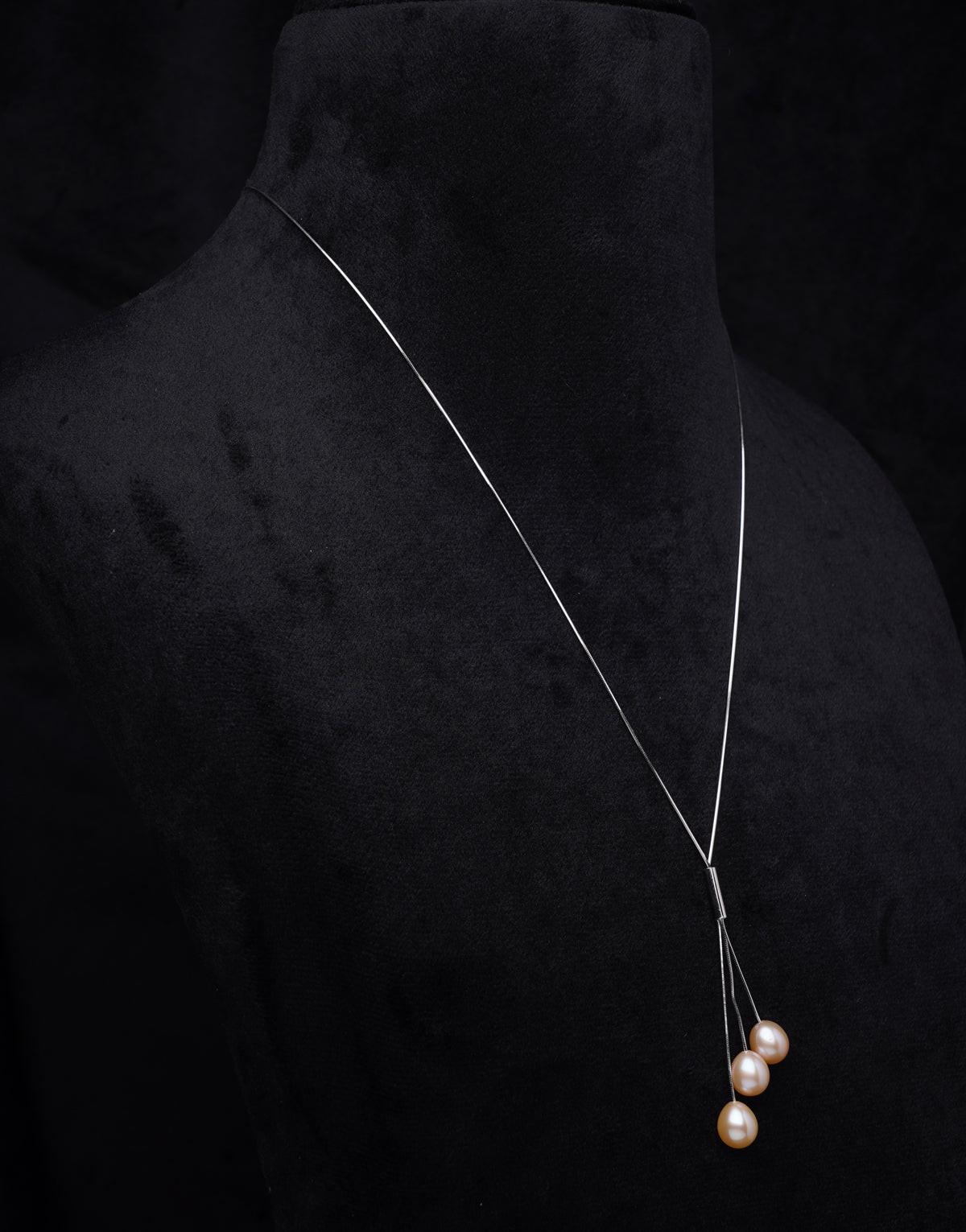 92.5 Silver White Freshwater Pearl Chain