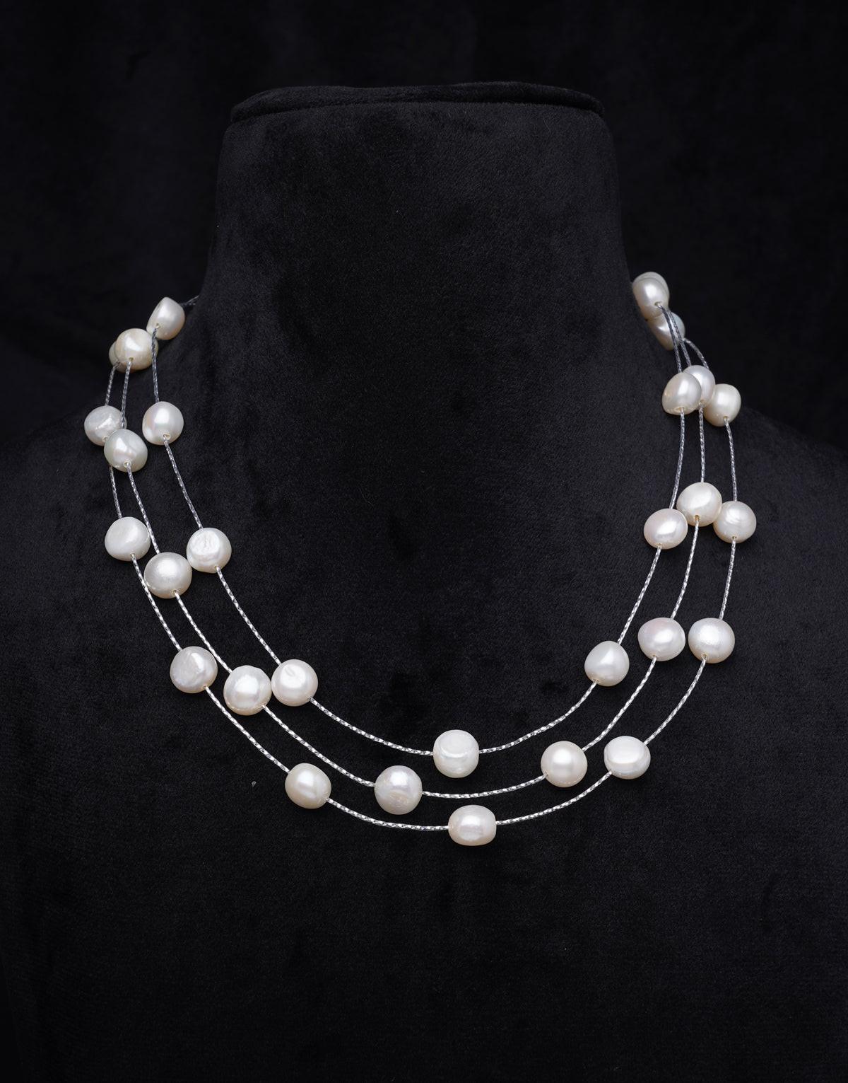 Elevate Your Look with a 3-Layer Freshwater Pearl Necklace