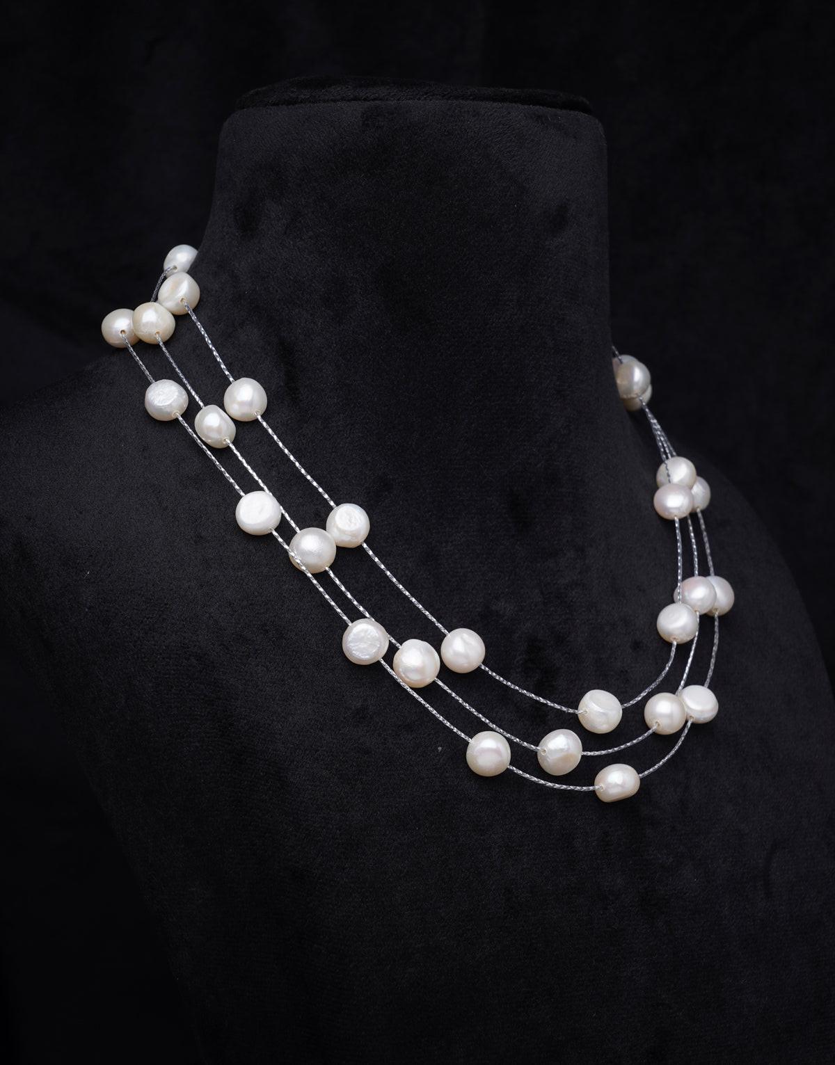 Elevate Your Look with a 3-Layer Freshwater Pearl Necklace