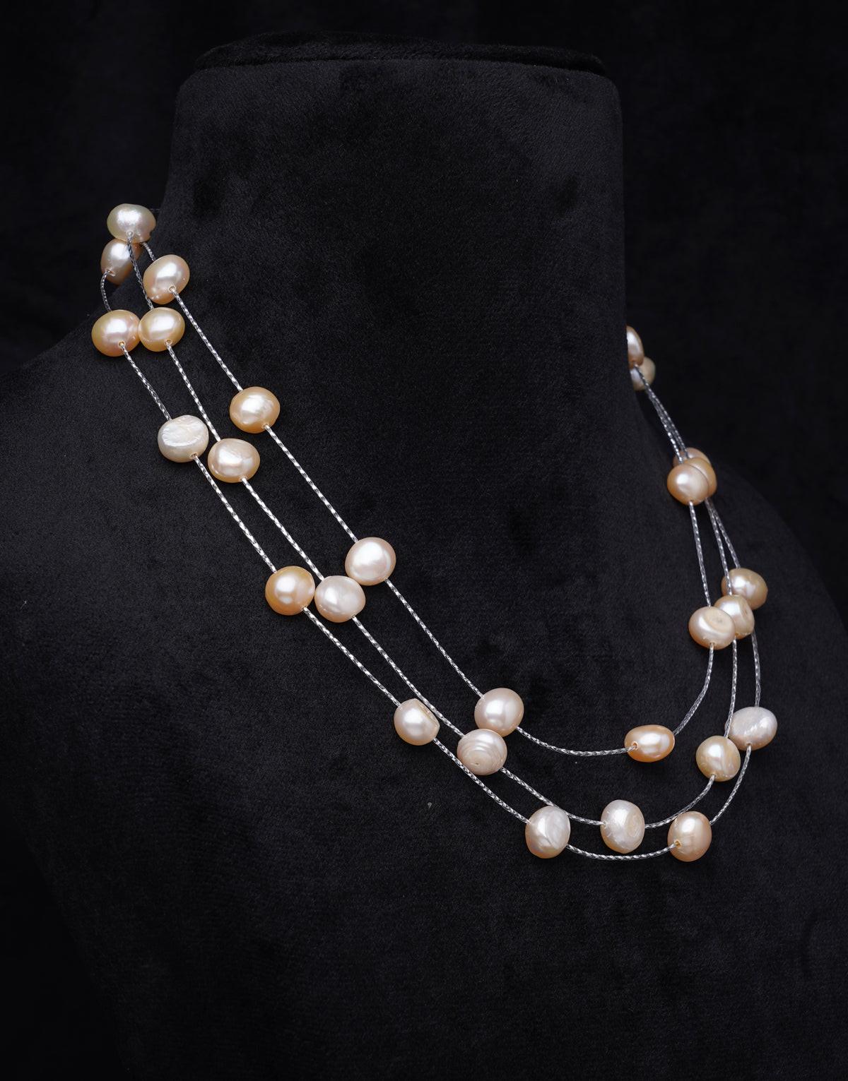 Elevate Your Look with a 3-Layer Freshwater Pearl Necklace