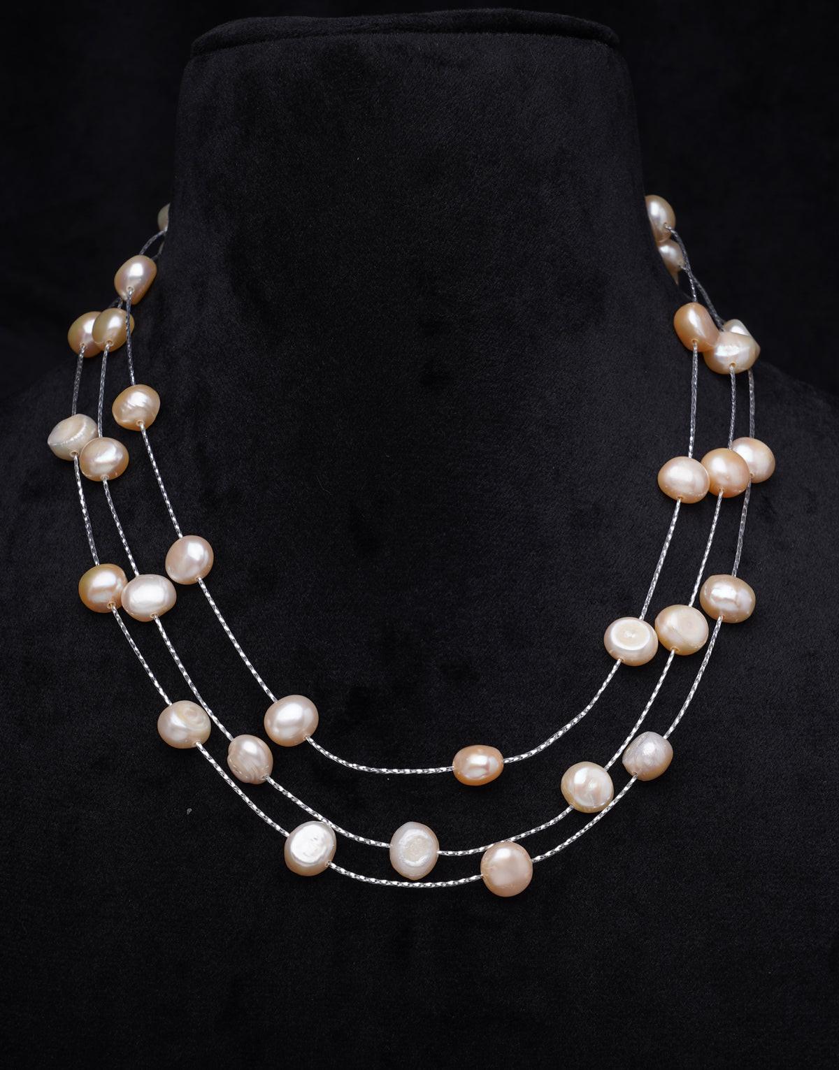 Elevate Your Look with a 3-Layer Freshwater Pearl Necklace