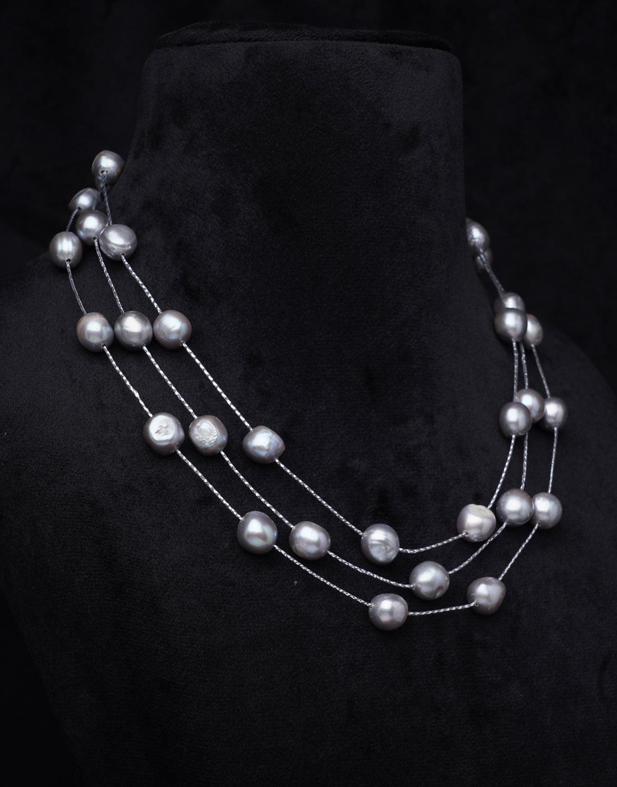 Elevate Your Look with a 3-Layer Freshwater Pearl Necklace