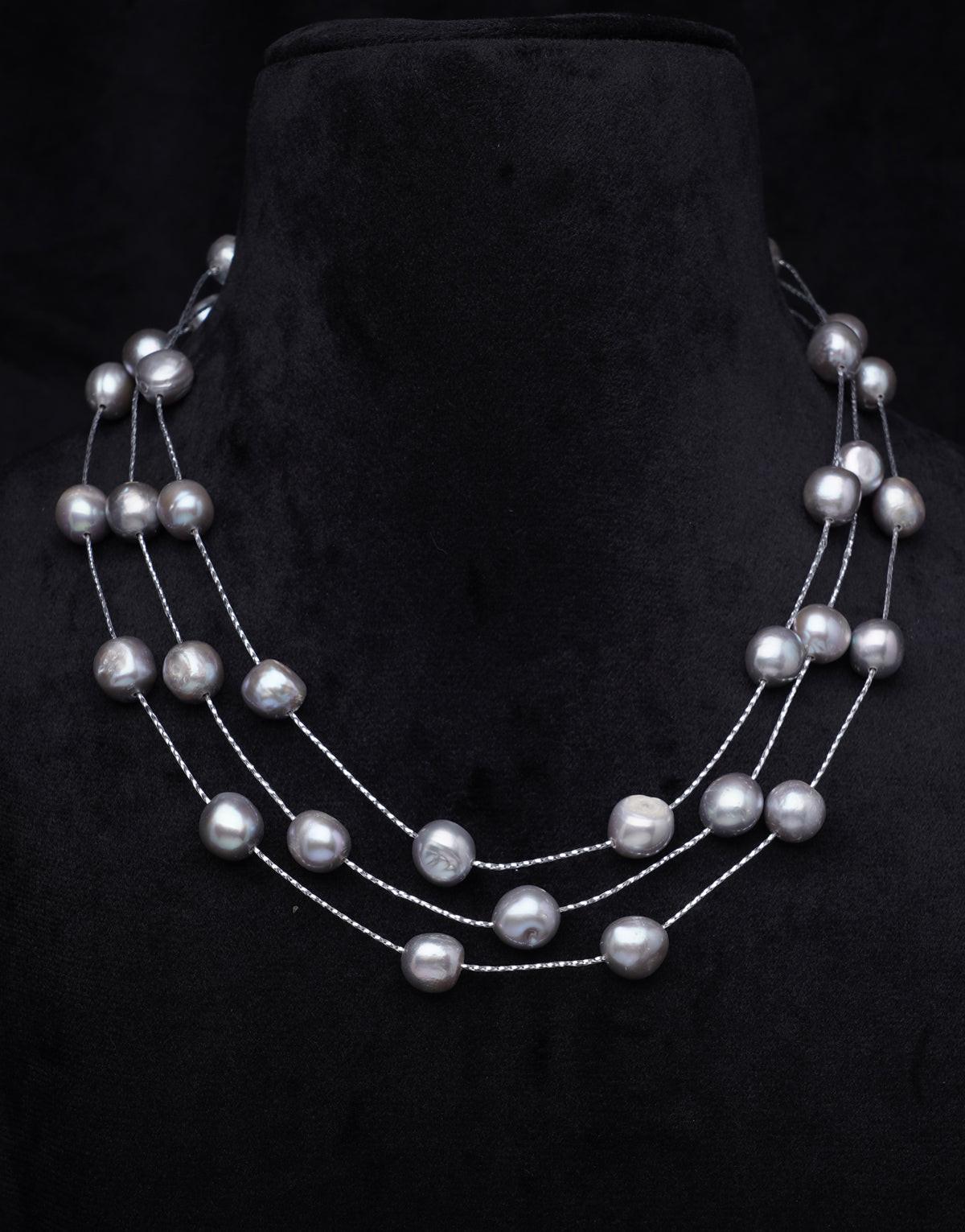 Elevate Your Look with a 3-Layer Freshwater Pearl Necklace