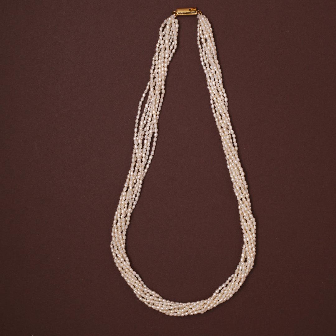 Freshwater White Rice Pearl Necklace