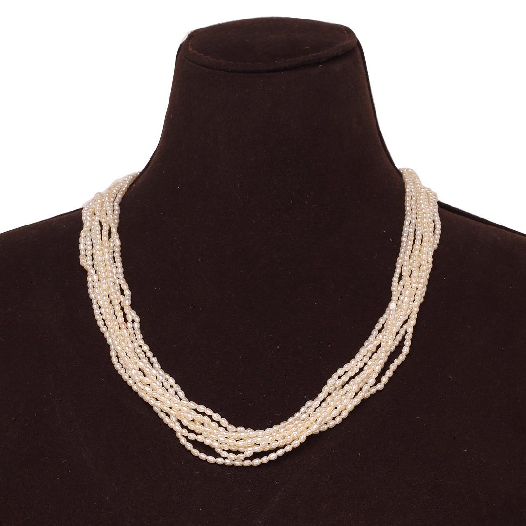 Freshwater White Rice Pearl Necklace