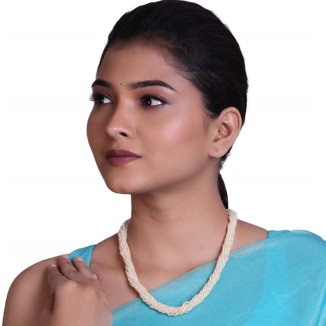 Twisted Freshwater Seed Pearl Necklace