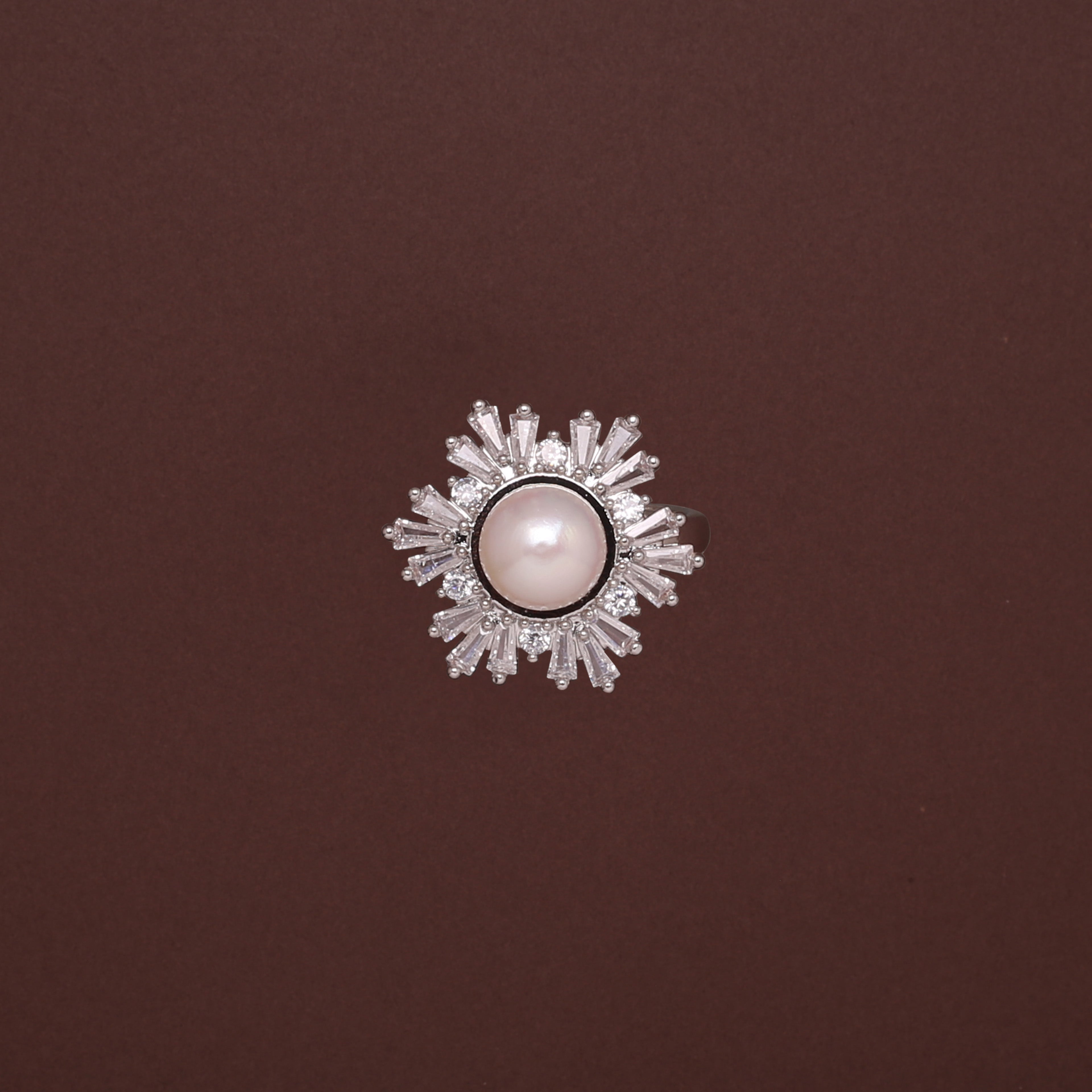 Radiant Starburst Freshwater Pearl Ring