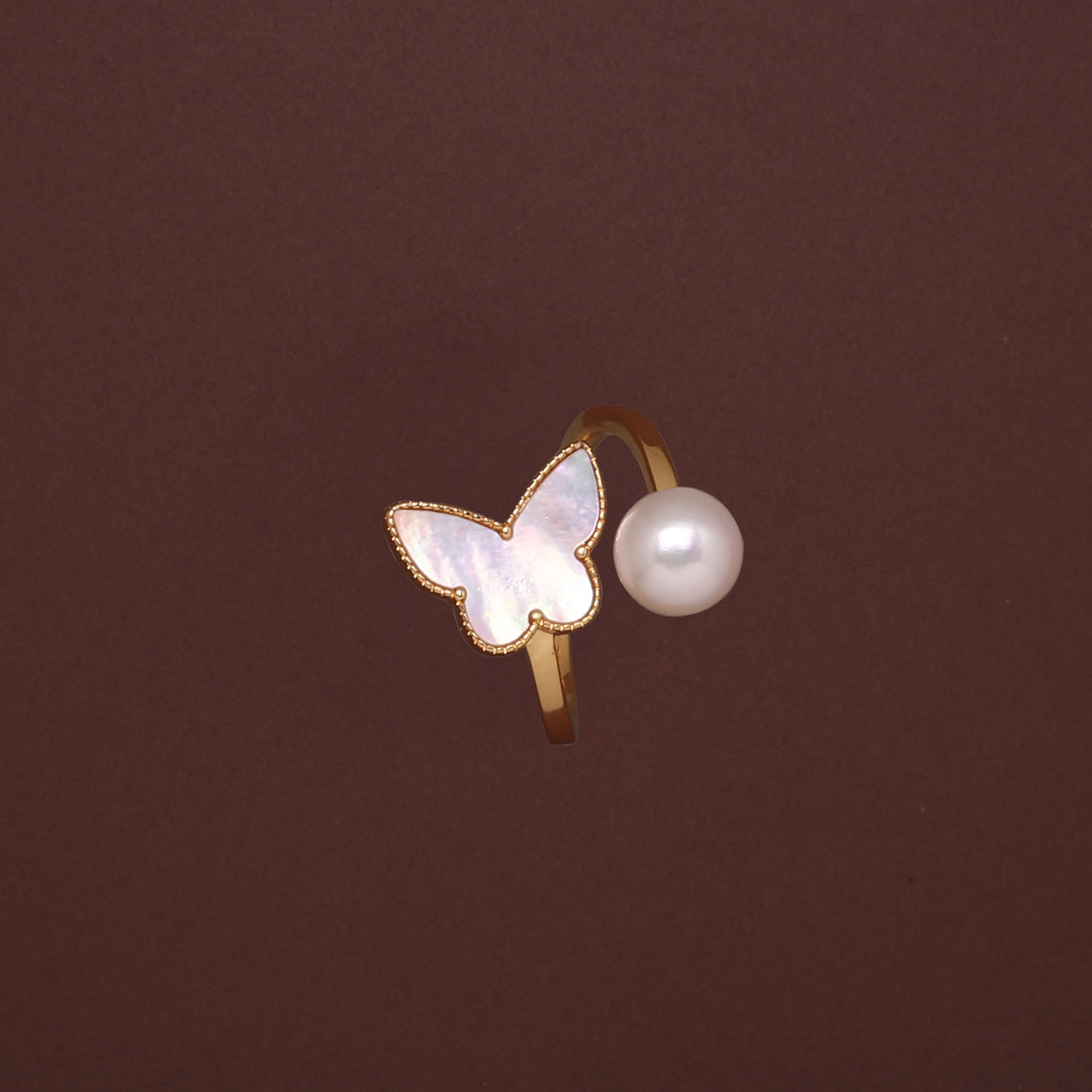 Butterfly Elegance Freshwater Pearl Ring