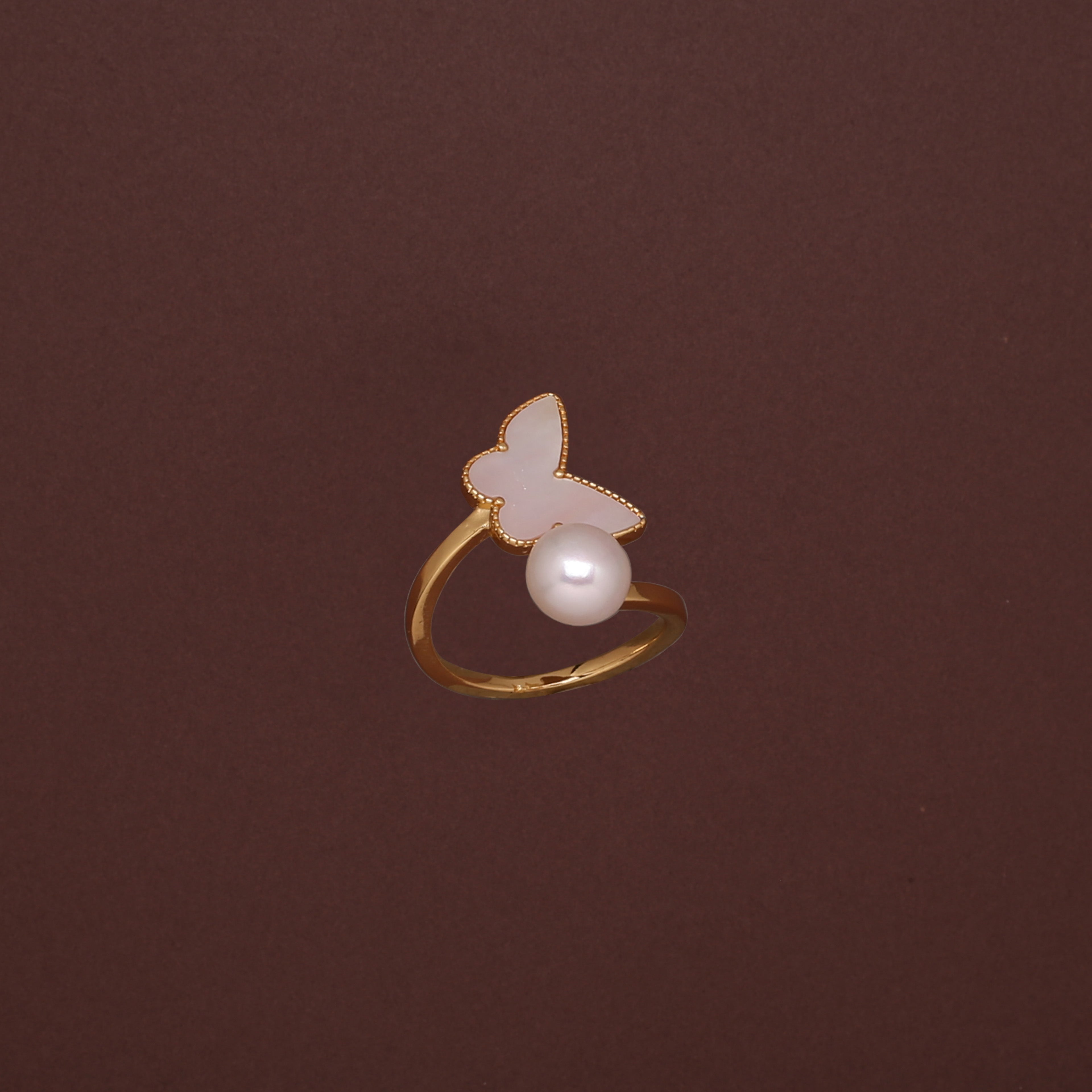 Butterfly Elegance Freshwater Pearl Ring