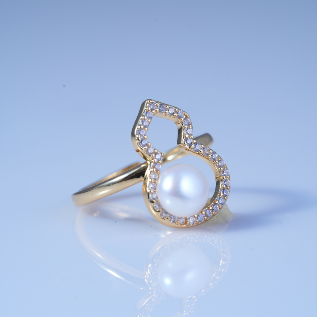 Lustre & Shine CZ Pearl Ring