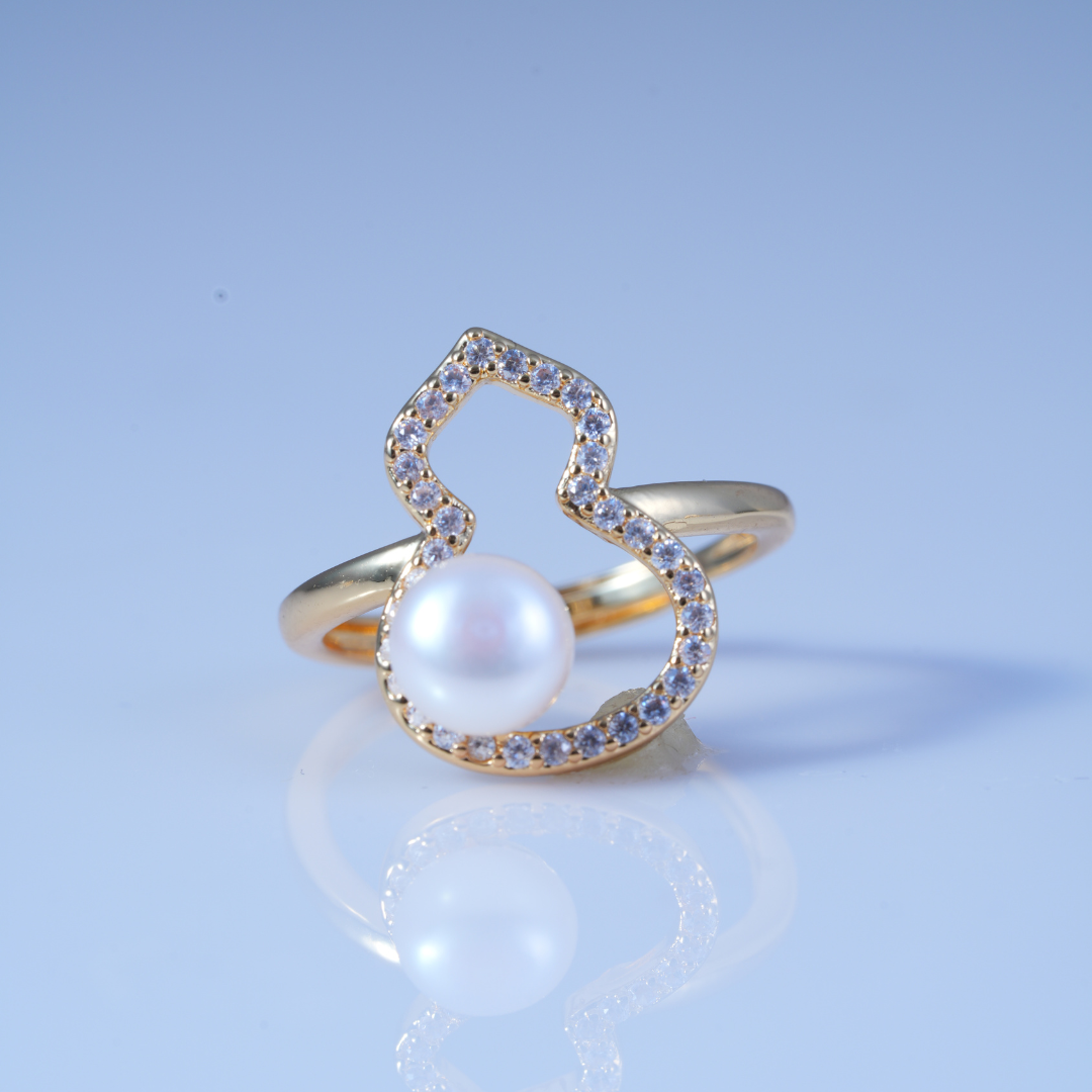 Lustre & Shine CZ Pearl Ring
