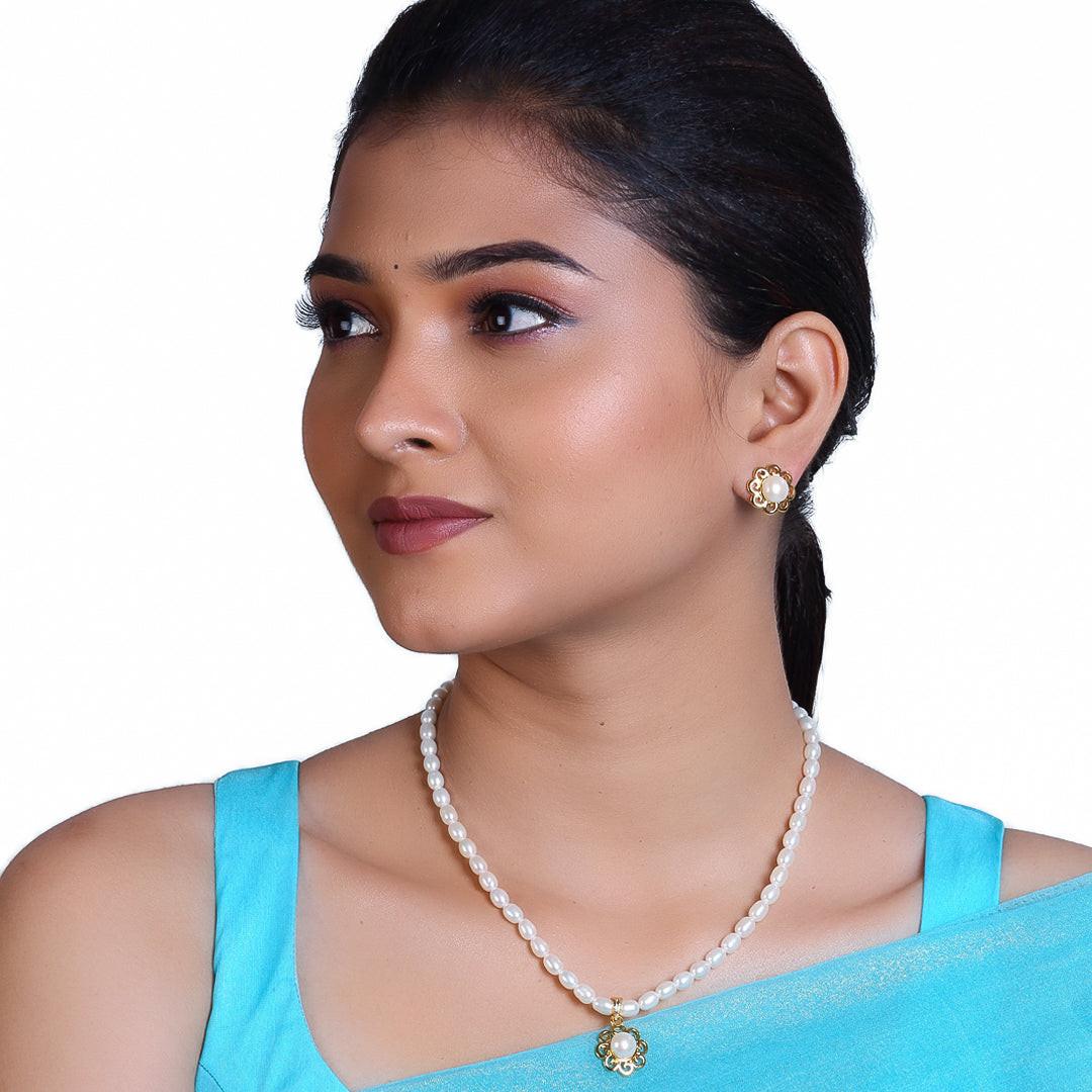 Oval Elegance Freshwater Oval Shape Pearl Set