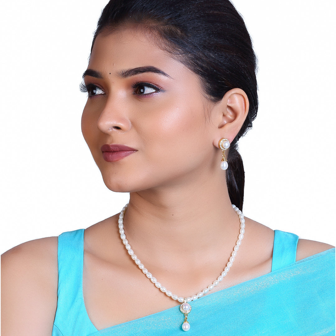 Freshwater Oval Shape Cherished Charm Pearl Set