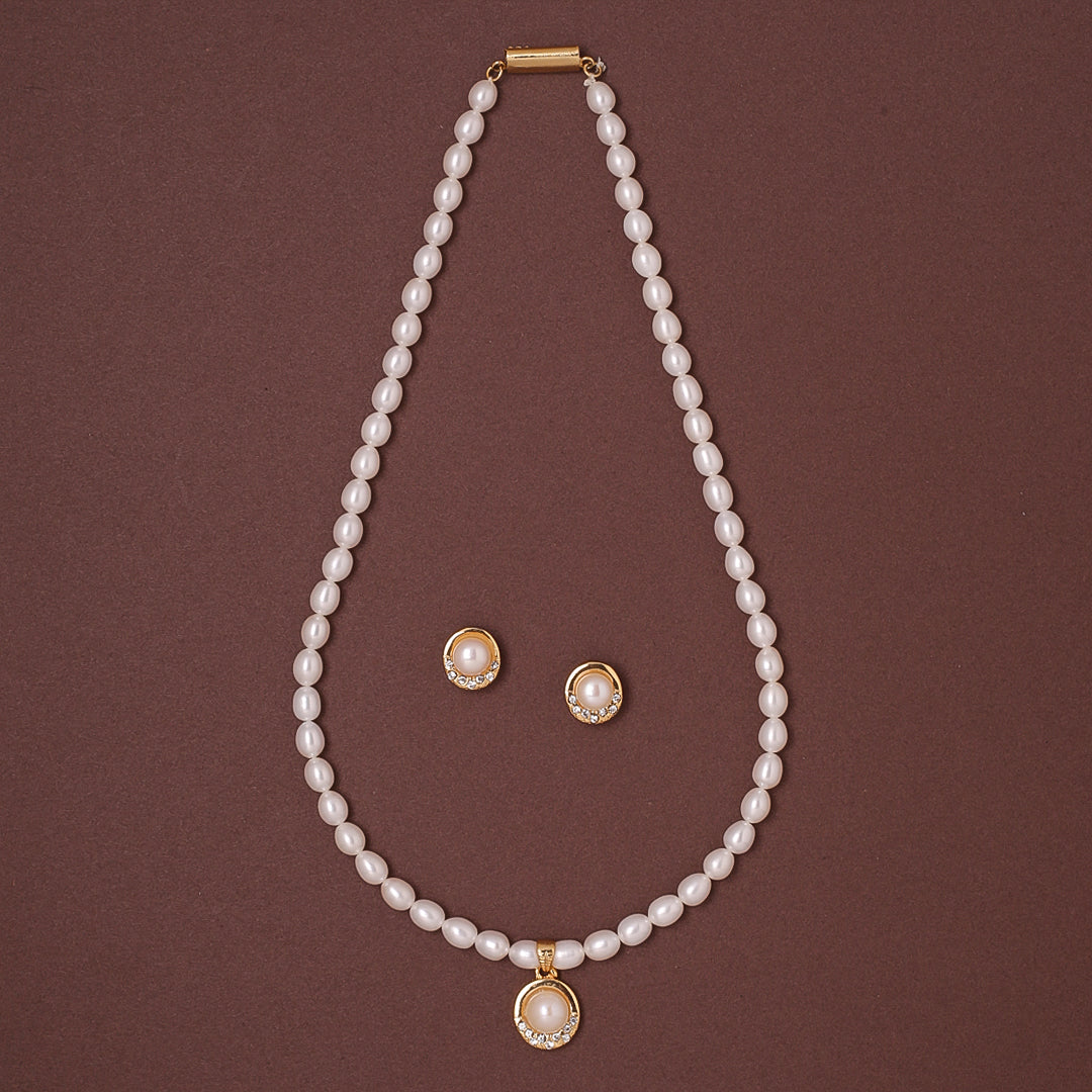 Freshwater Oval Shape Heritage Gleam Pearl Set