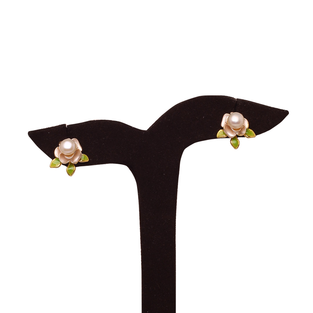 Lily Pearl Studs Freshwater White Pearl