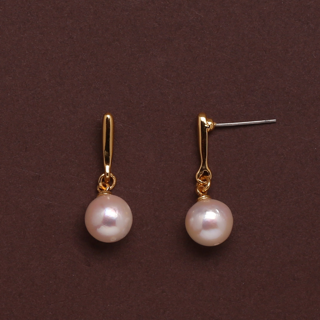 Japanese Akoya Pearl Classic Dangle Earrings 9.0-9.5mm
