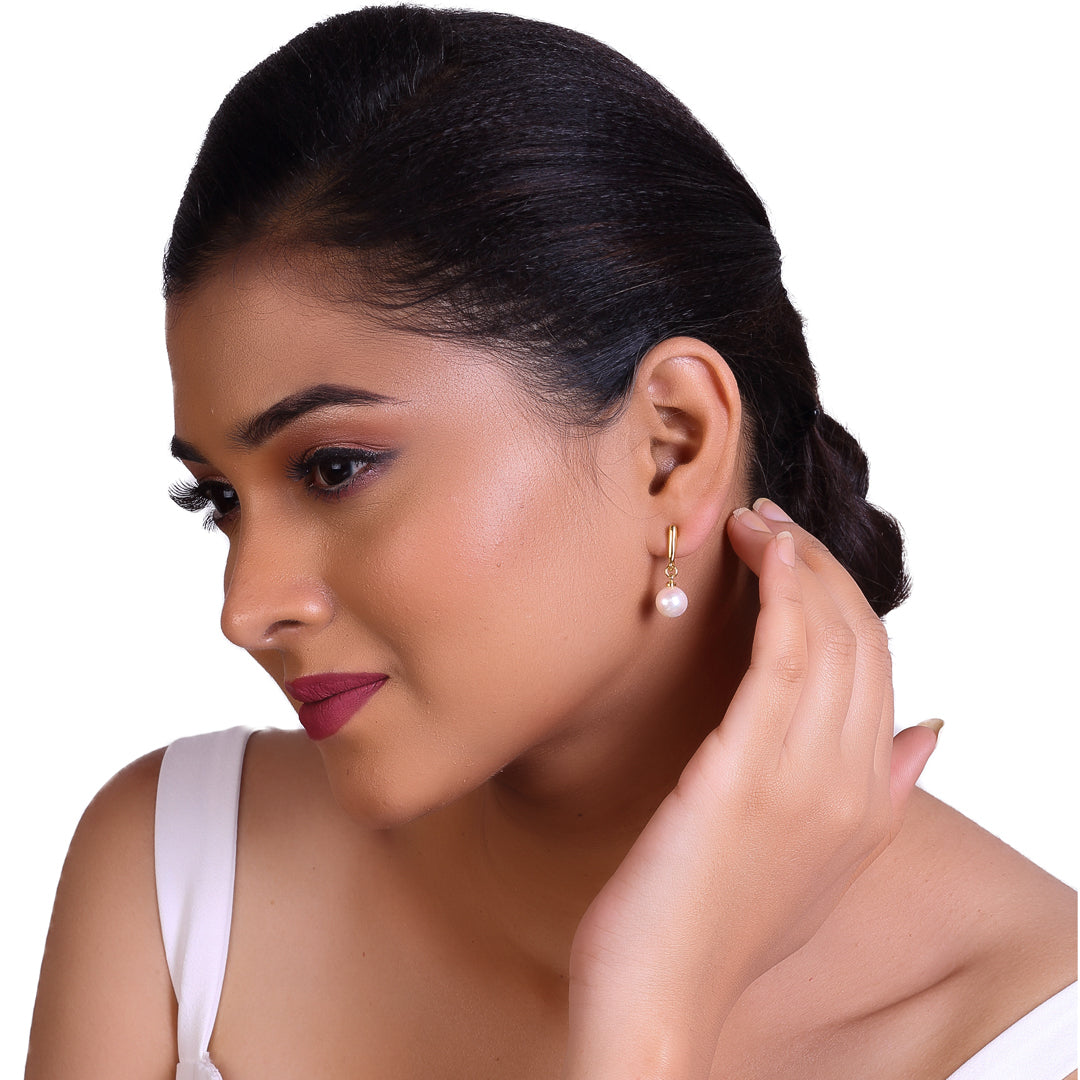Japanese Akoya Pearl Classic Dangle Earrings 9.0-9.5mm