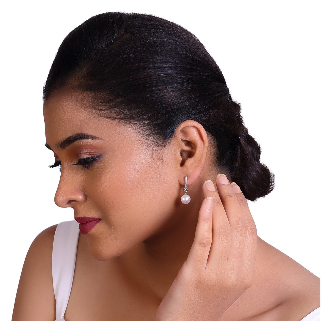 Japanese Akoya Pearl Classic Dangle Earrings 9.0-9.5mm