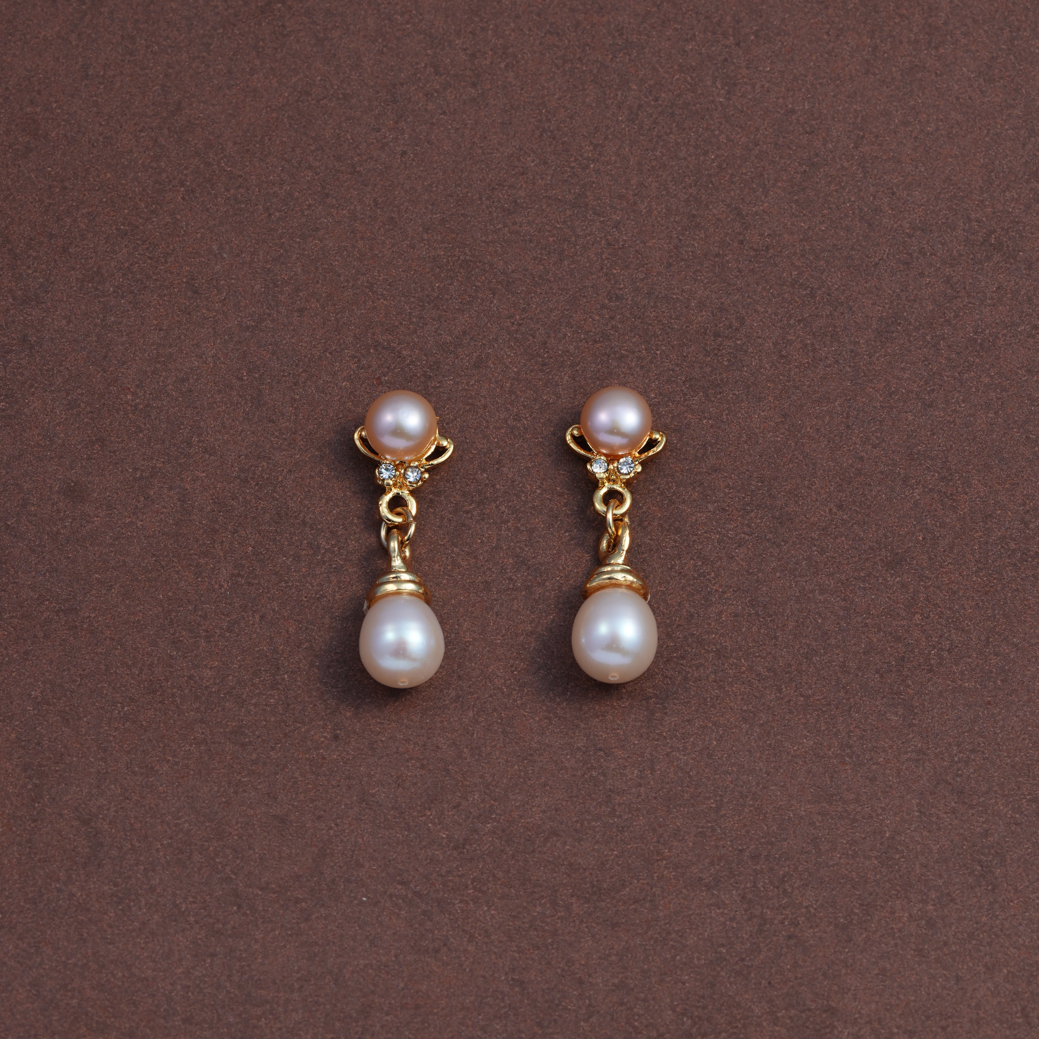 Luxe Freshwater Pink Pearl & CZ Dangles