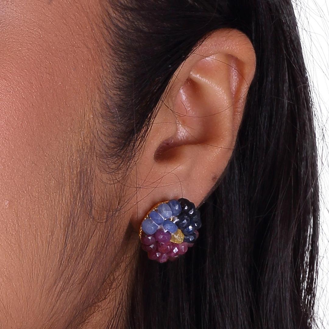 Natural Rainbow Multi-Color Beads Tops