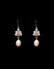 Delicate Stone Studded Freshwater Drop Pearl Hanging Earring