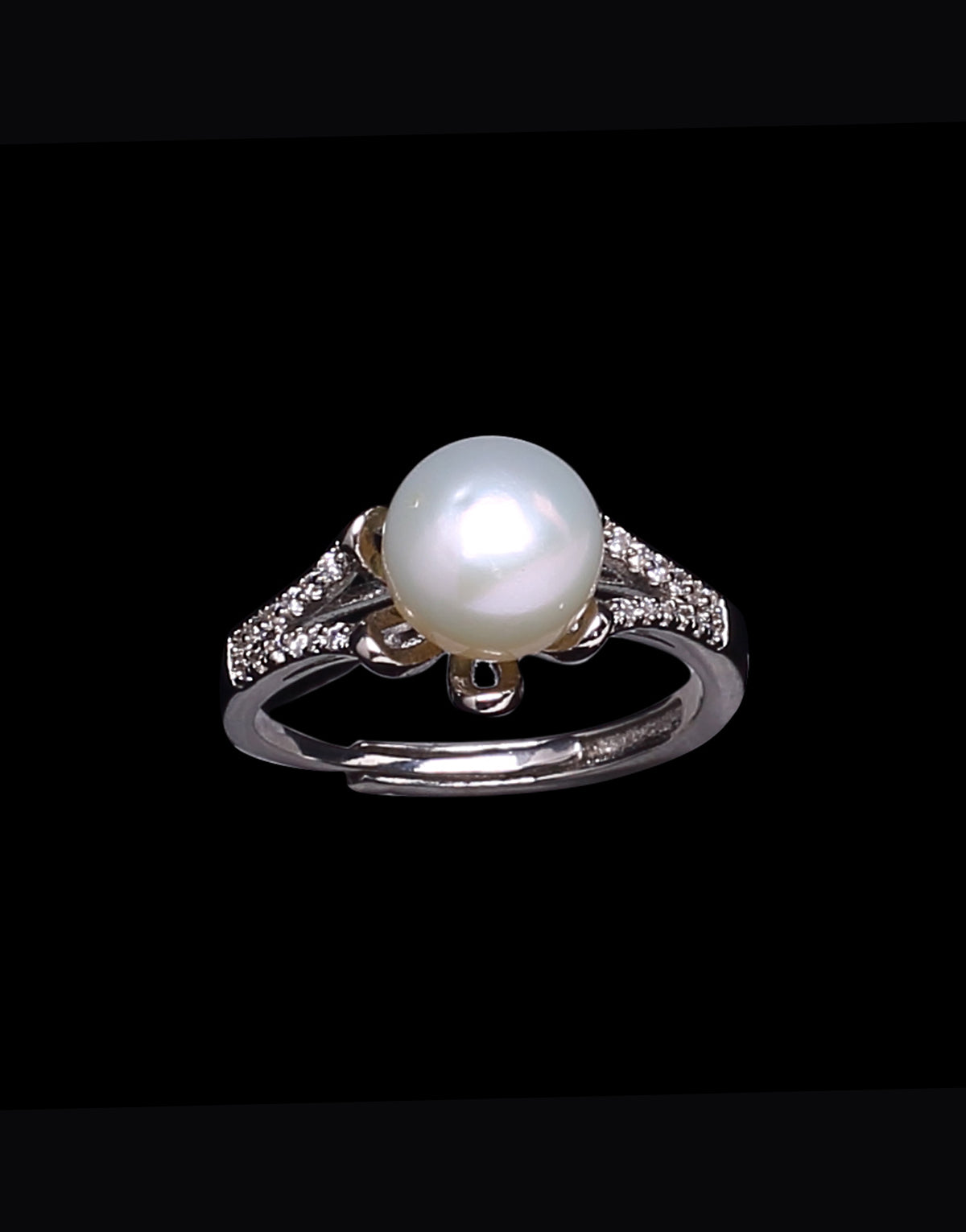 Fancy White Freshwater Pearl Ring