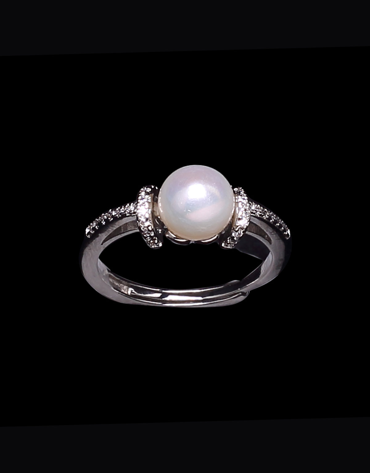 Fancy White Freshwater Pearl Ring