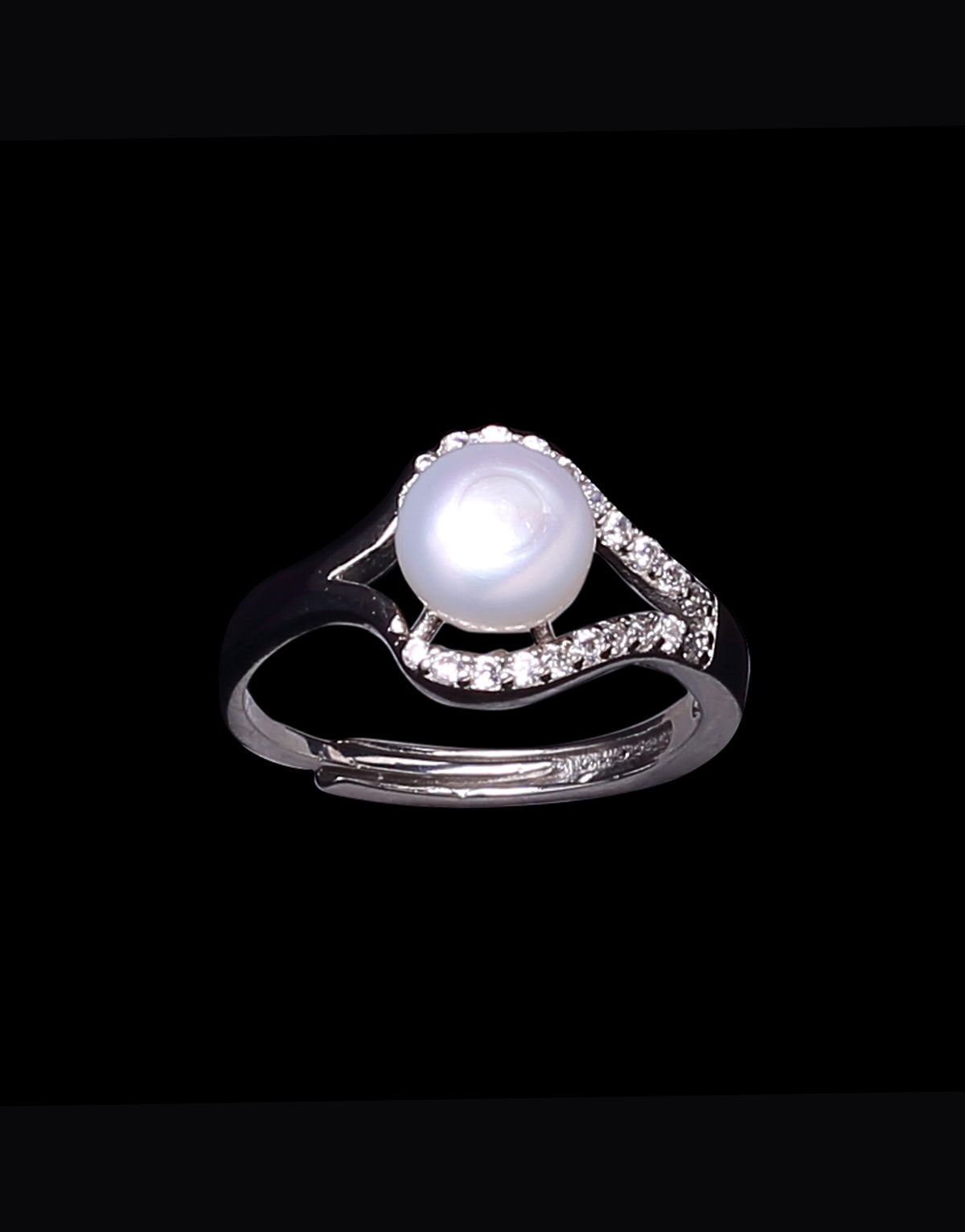 Fancy White Freshwater Pearl Ring