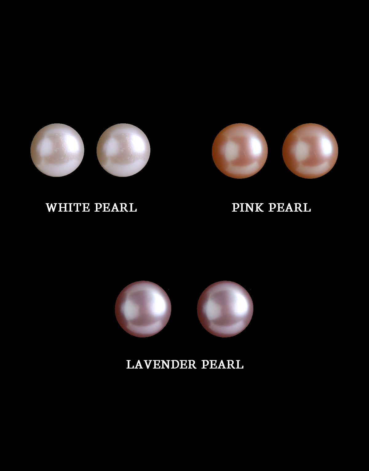White Pink Lavender Freshwater Pearl Stud