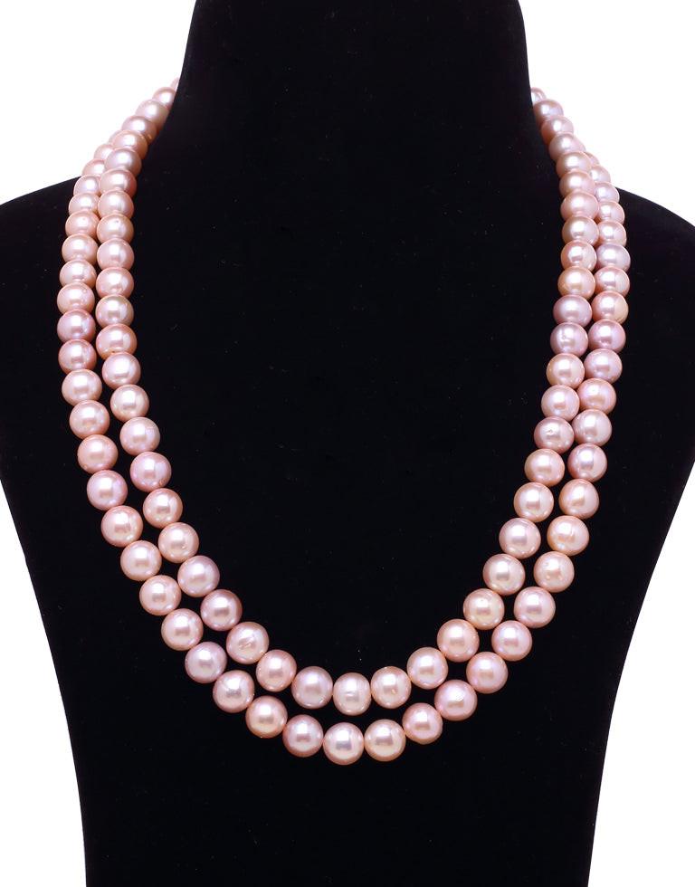 Exquisite Lavender Freshwater Pearl Necklace