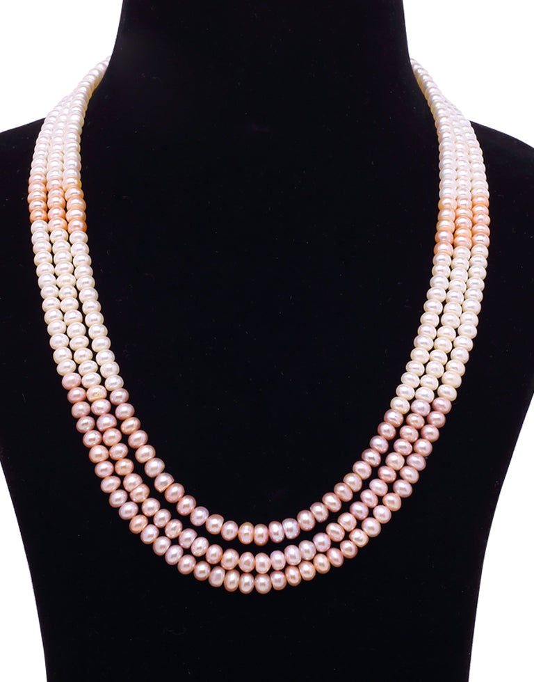 The Modest Half Round Multi-Color Freshwater Pearl Necklace