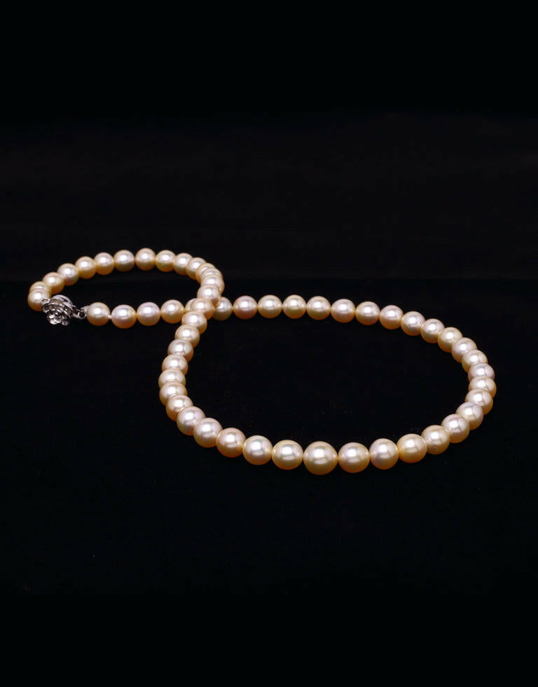 Natural Golden South Sea Saltwater Pearl Necklace 8–9.5mm, AA+