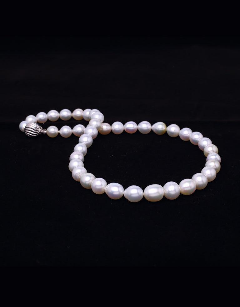 White South Sea Drop Shape Pearl Necklace, 9-11.5mm – AA Quality