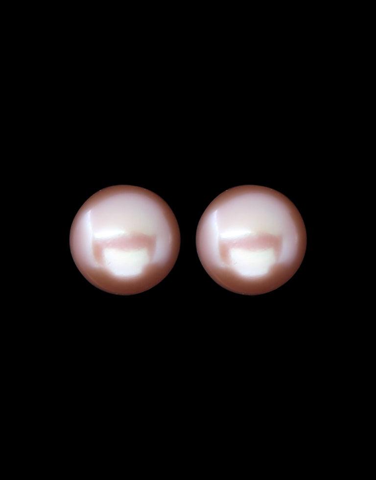 Lavender Freshwater Pearl Stud Earring