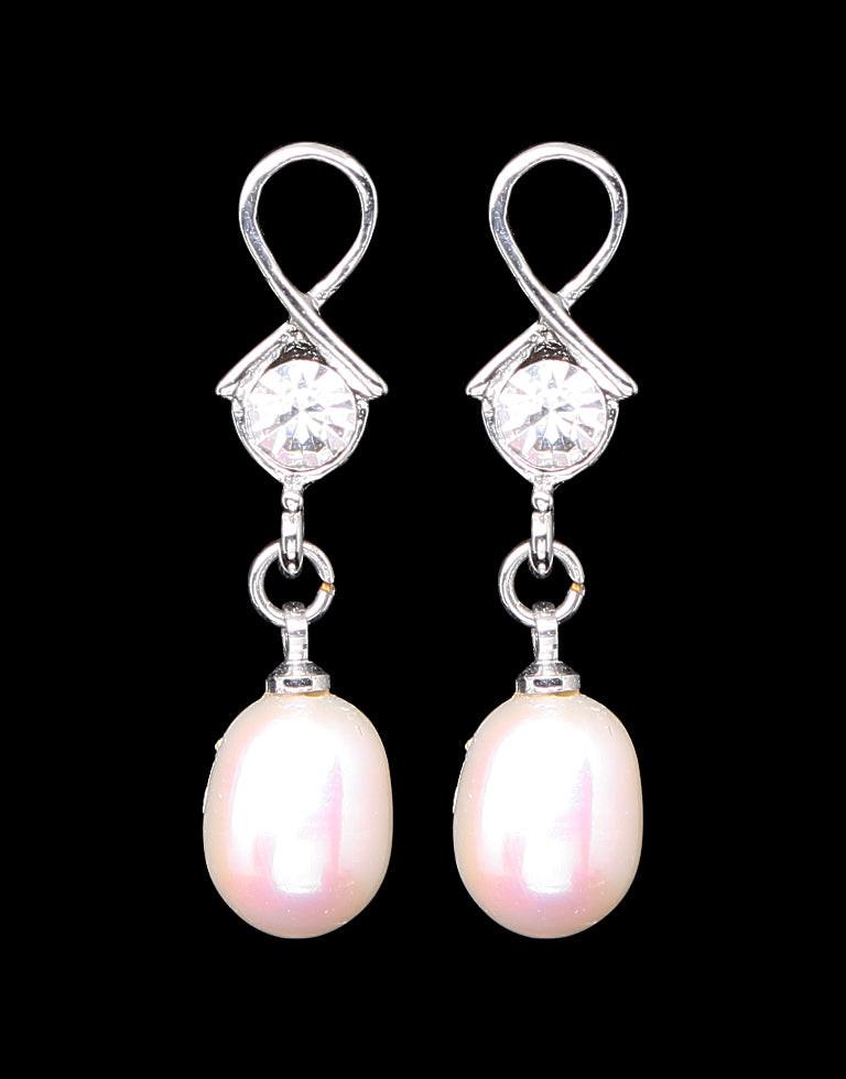 Beautiful Freshwater Pearl With Semi Precious Stone Fancy Stud Earrings