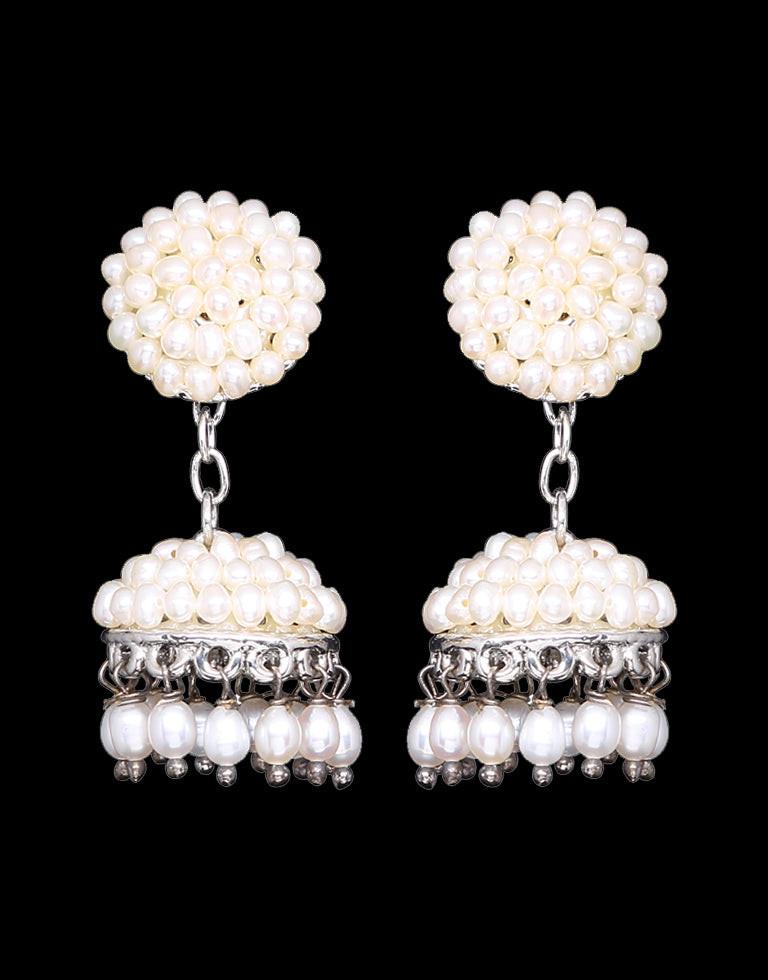 Traditional Freshwater Seed Pearl Tops With Jhumka Changeable