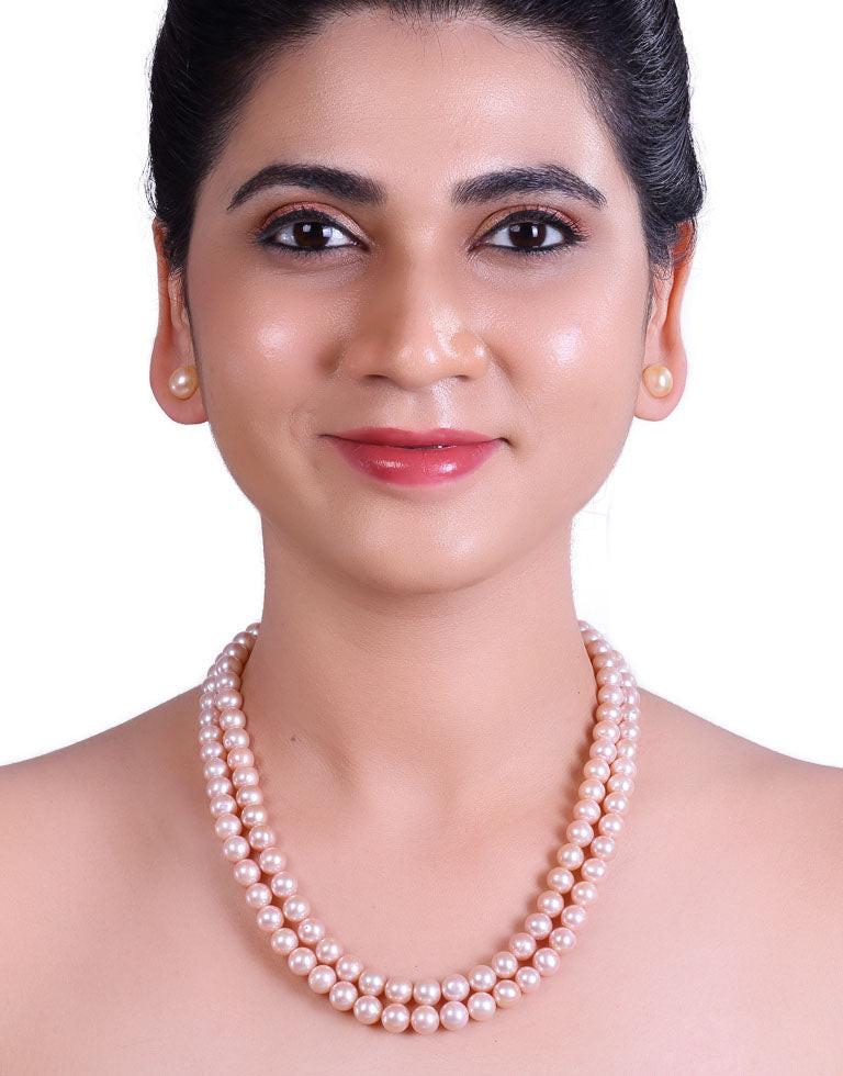 Queenly Pink Freshwater Pearl Necklace