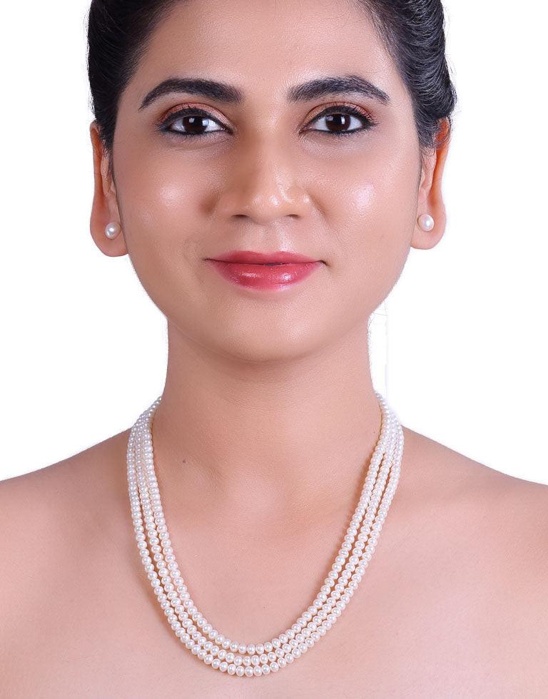 The Enchanting Round White Freshwater Pearl Necklace