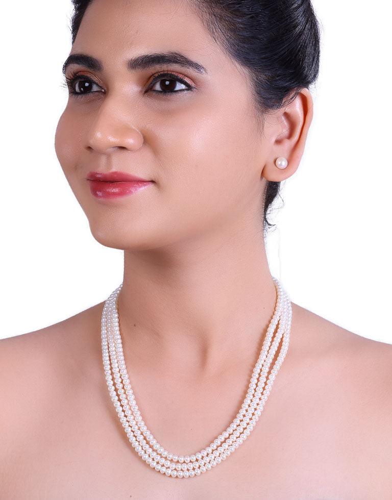The Enchanting Round White Freshwater Pearl Necklace