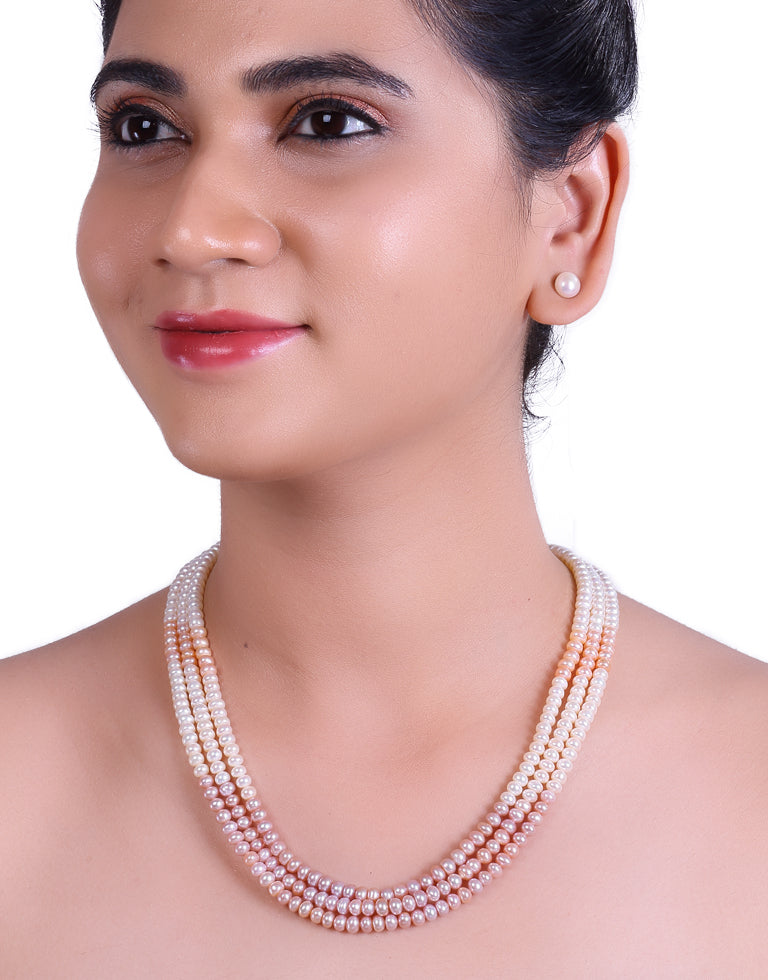 The Modest Half Round Multi-Color Freshwater Pearl Necklace