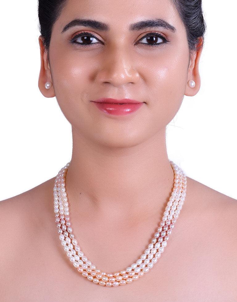 The Precious Multi-Color Freshwater Oval Shape Pearl Necklace