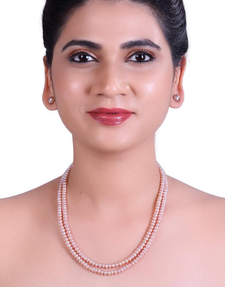 Unique Half Round Lavender Freshwater Pearl Necklace